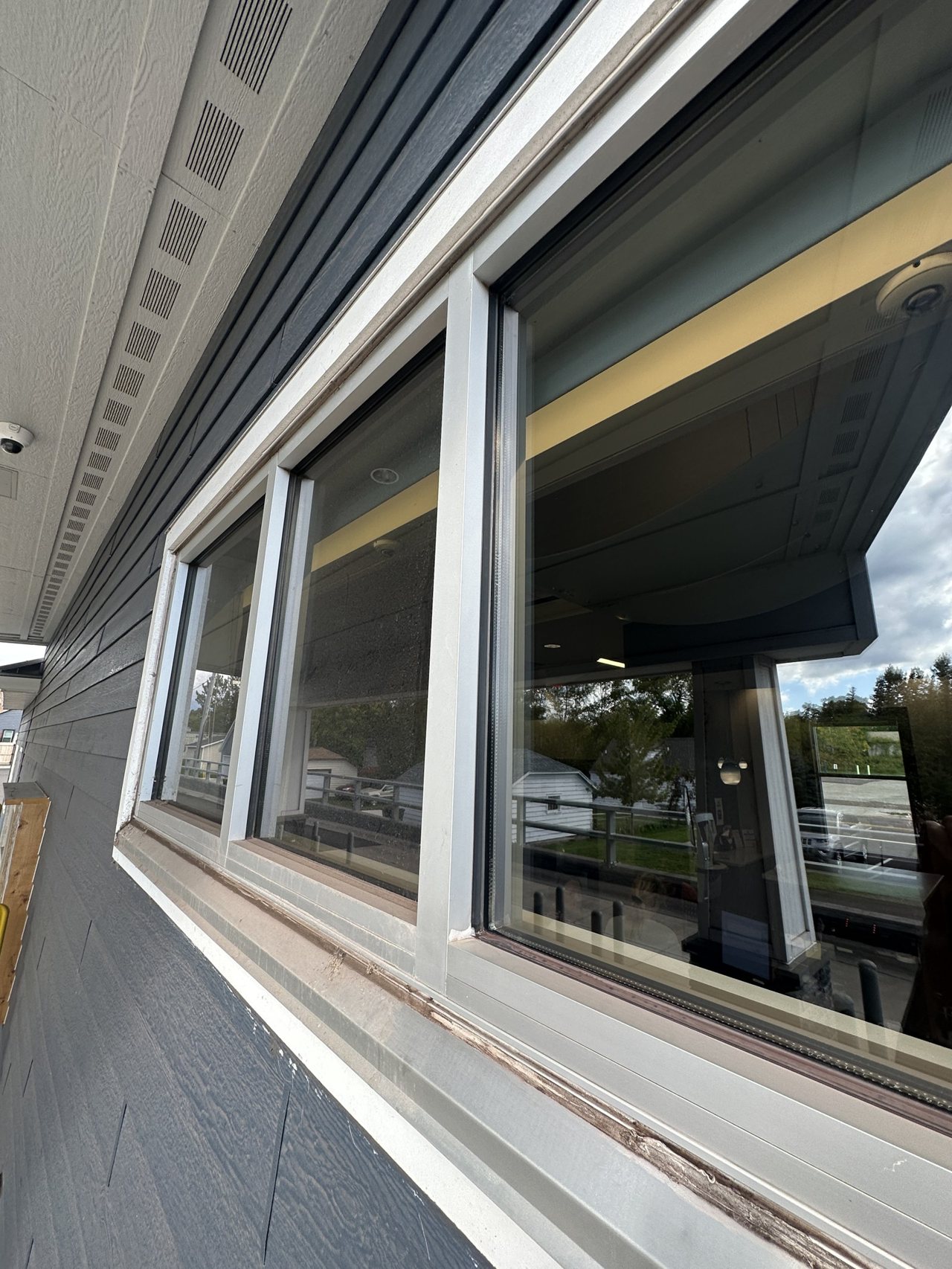 Commercial building windows on a Clear Vue exterior cleaning job