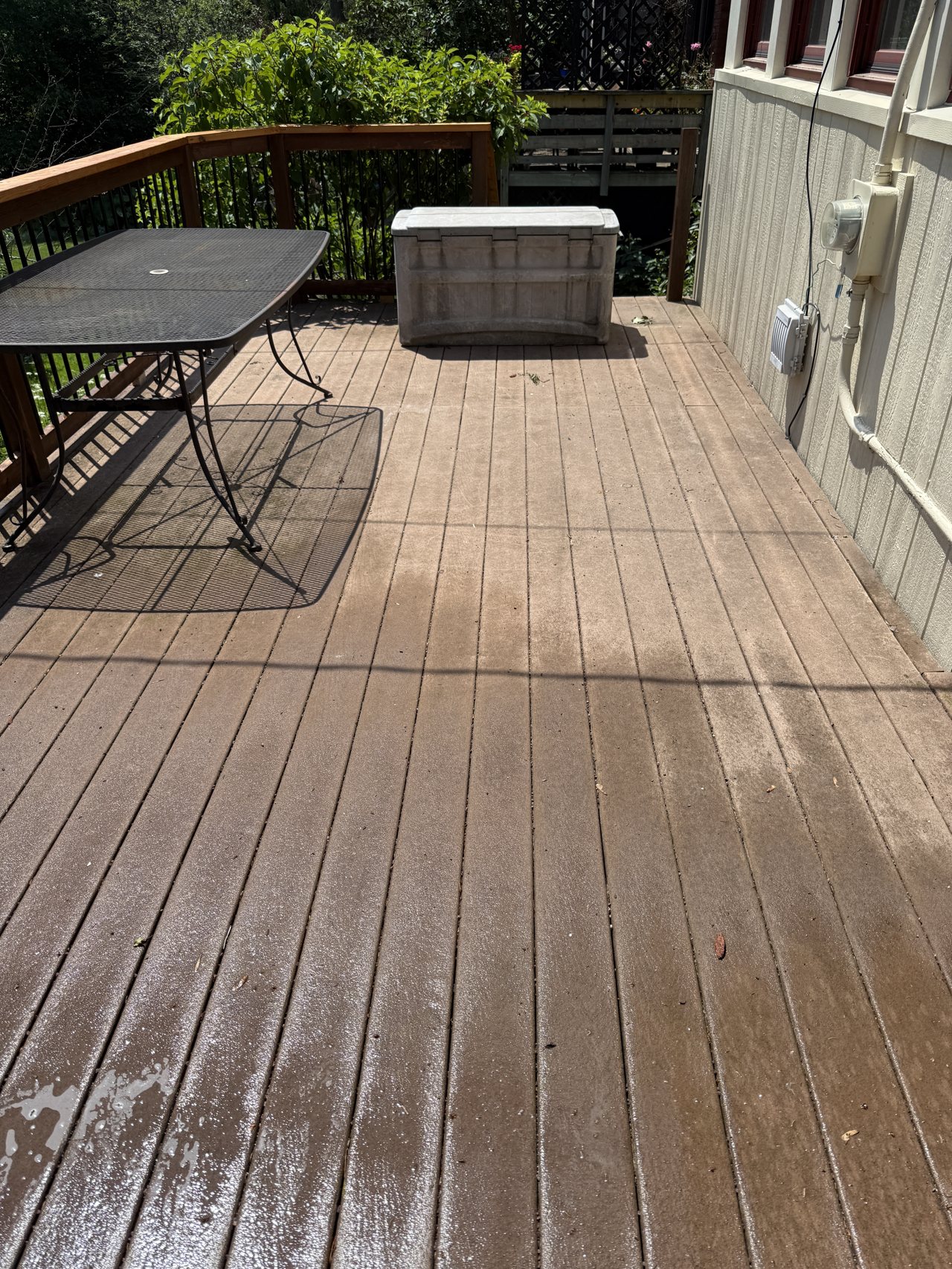 Deck from a Clear Vue deck cleaning job on the North Shore