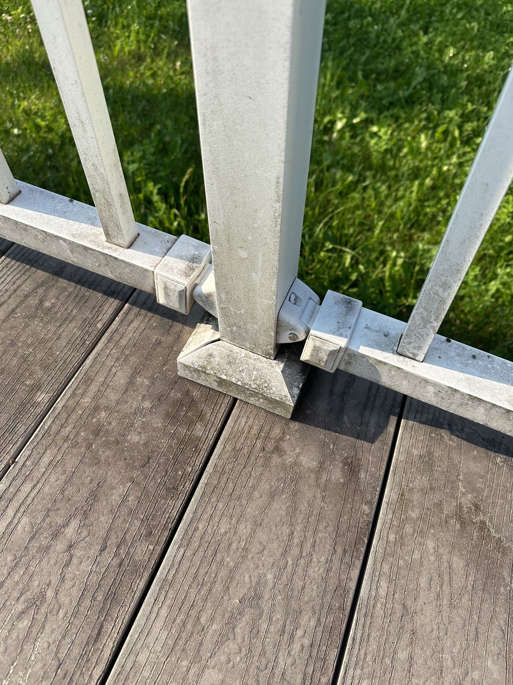 Before: Deck cleaning