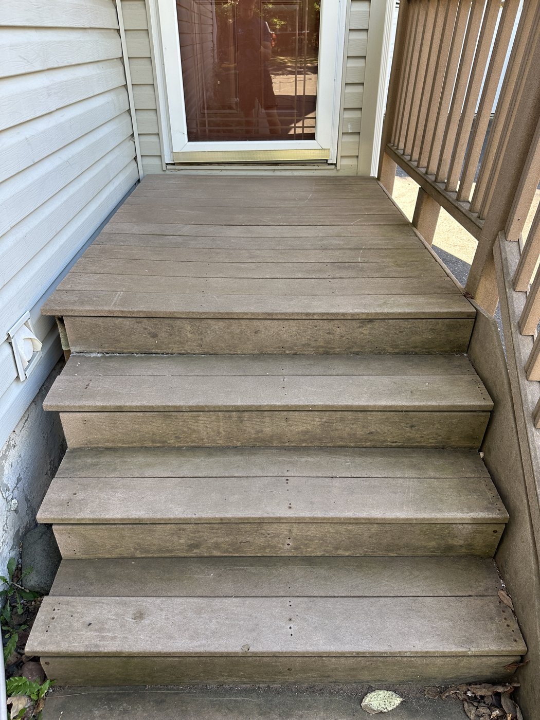 Before: Deck cleaning