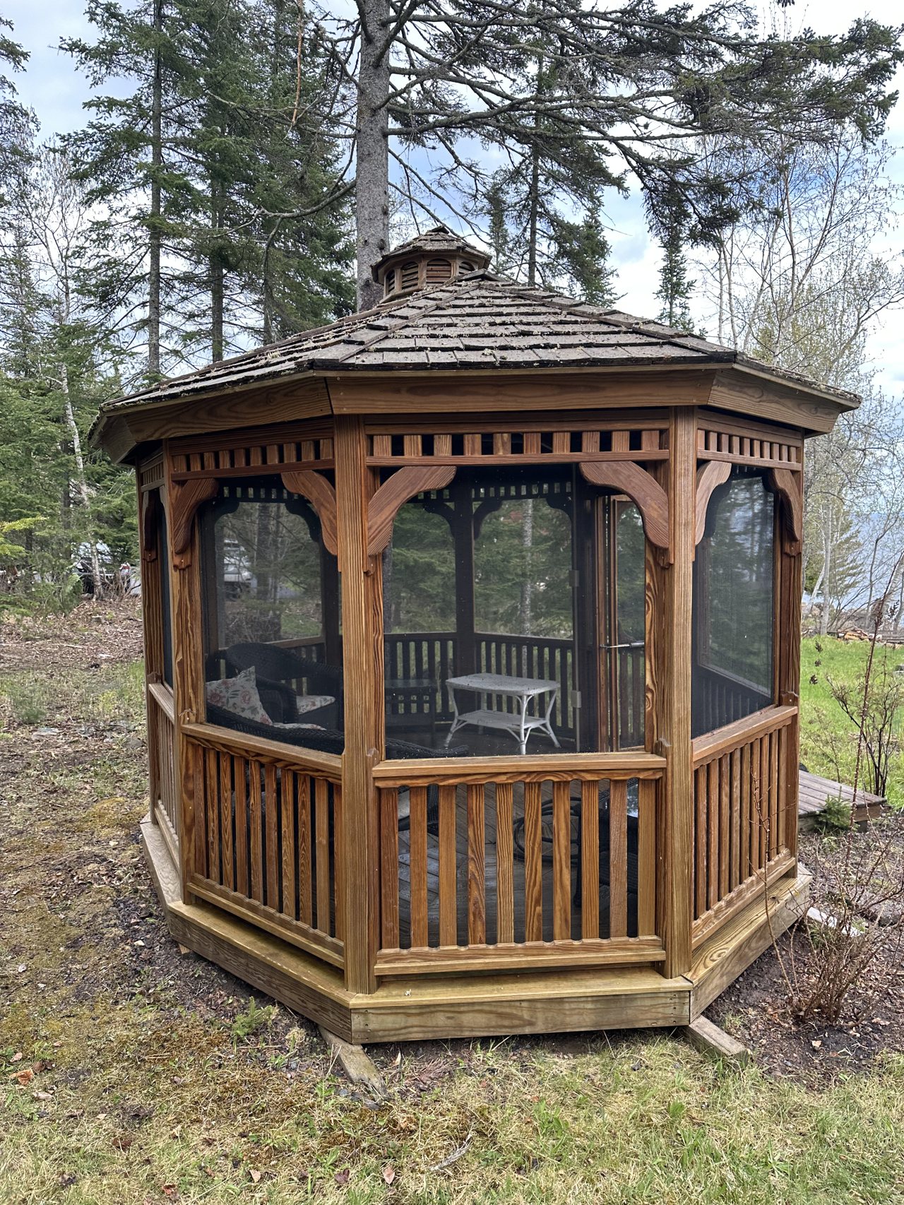 After: Screen gazebo, washed and brought back