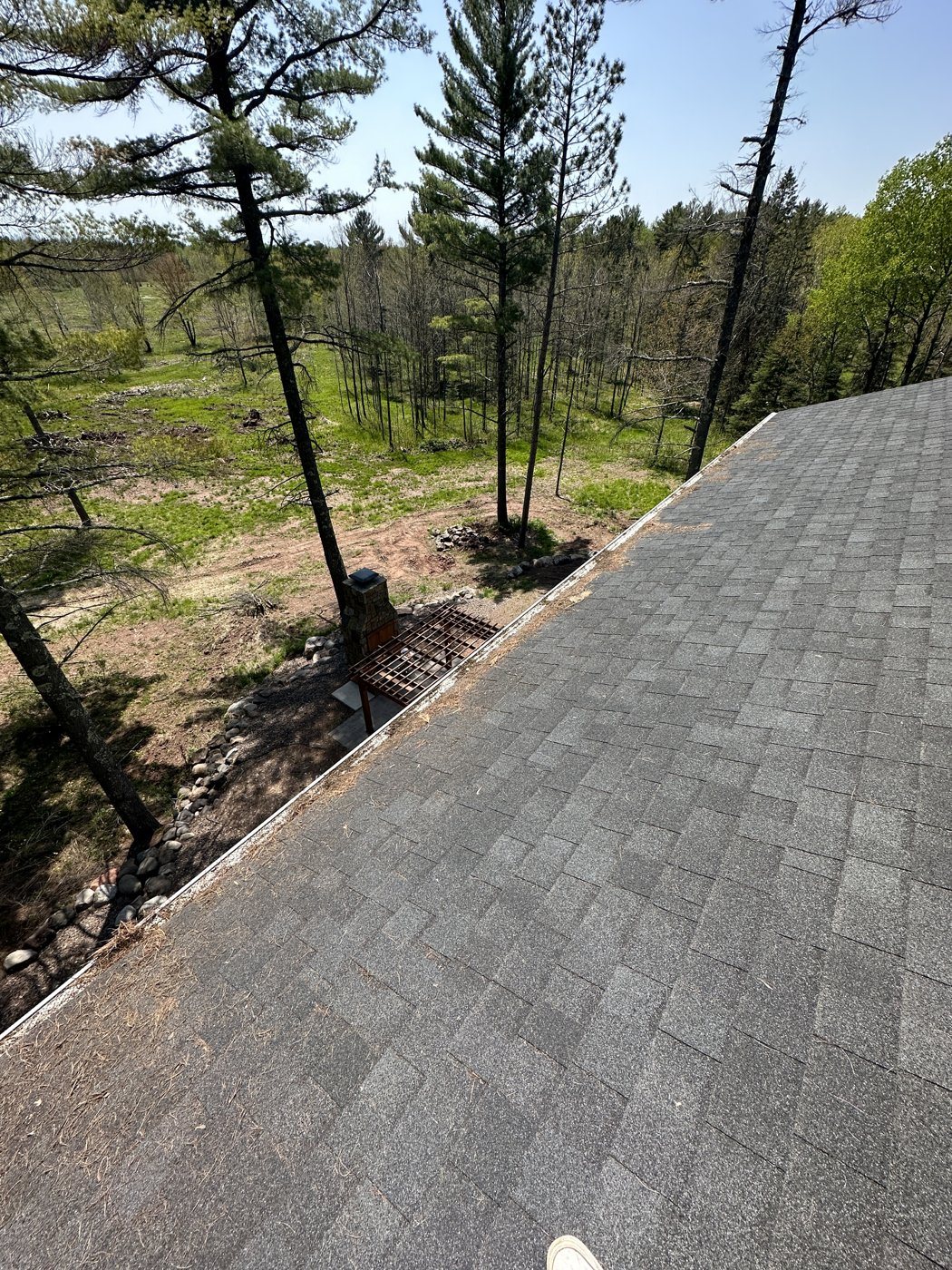Before: Gutter cleaning